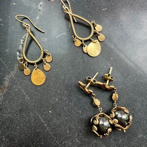 Vintage Lot Dangling Earrings 2 Pair